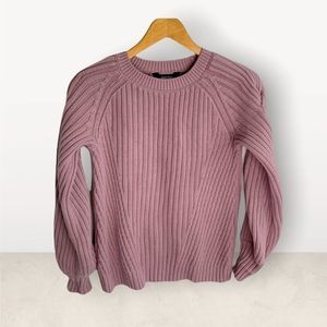 Simply Vera Wang Mauve Thick Knitted Balloon Sweater